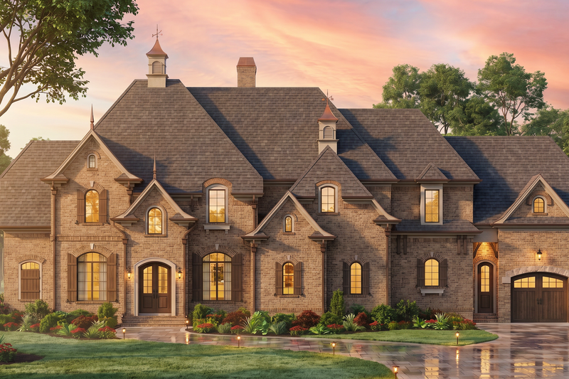 Dream House Plan - Exterior - Front Elevation 3 for Traditional House Plan #54-695 - 4 bed, 3 bath