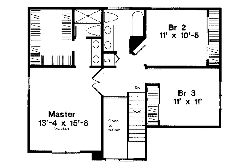 Home Plan - Floor Plan - Upper Floor for Country House Plan #300-112 - 3 bed, 2.5 bath