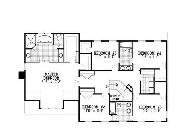 Dream House Plan - Country Floor Plan - Upper Floor Plan #953-30