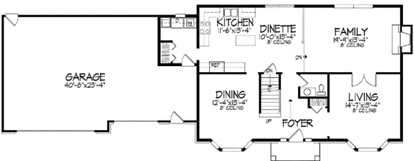 Home Plan - Tudor Floor Plan - Main Floor Plan #51-762