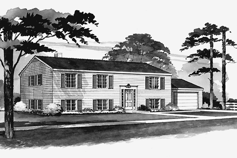 Architectural House Design - Colonial Exterior - Front Elevation Plan #72-520