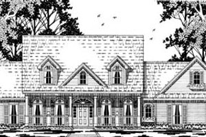 Southern Exterior - Front Elevation Plan #42-275