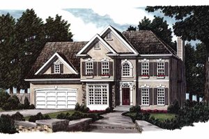 European Exterior - Front Elevation Plan #927-158