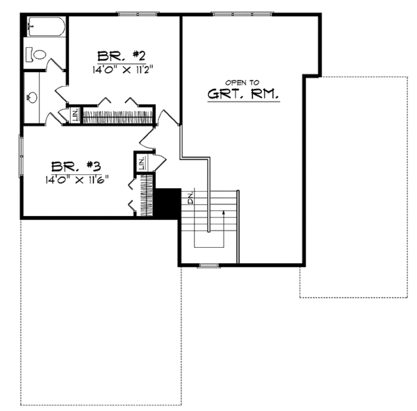 Home Plan - Traditional Floor Plan - Upper Floor Plan #70-1362