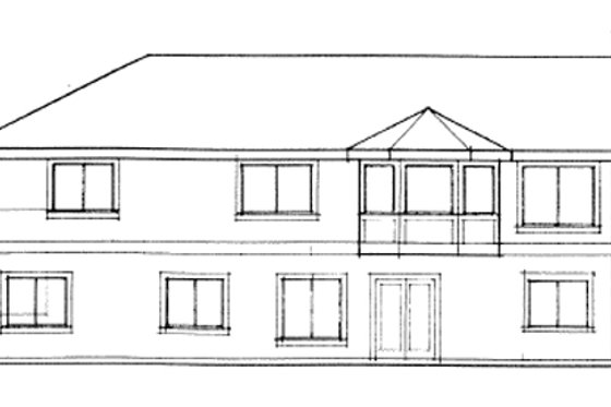 Exterior - Rear Elevation for Ranch House Plan #60-330 - 3 bed, 2 bath