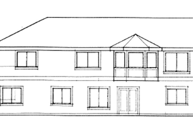 House Design - Exterior - Rear Elevation for Ranch House Plan #60-330 - 3 bed, 2 bath