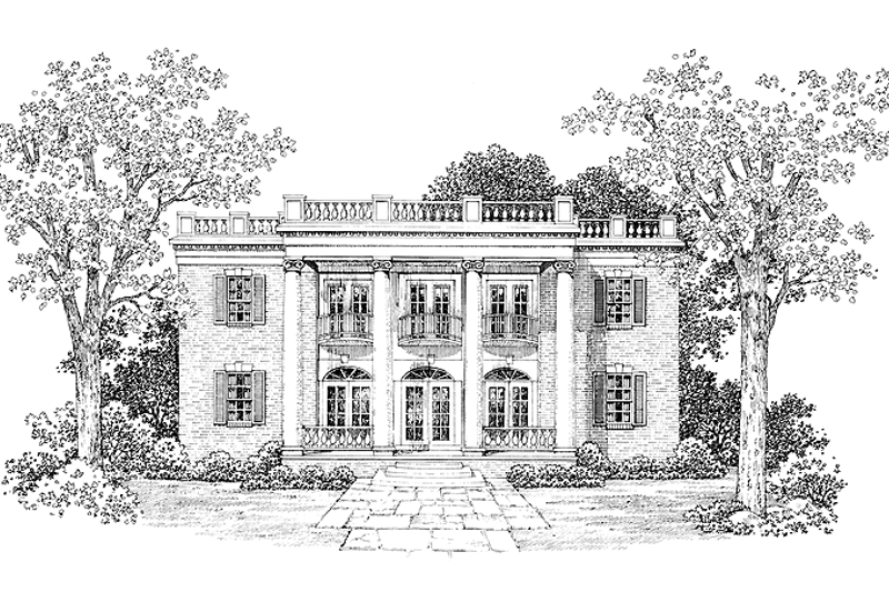 Home Plan - Exterior - Other Elevation for Classical House Plan #72-817 - 4 bed, 3 bath