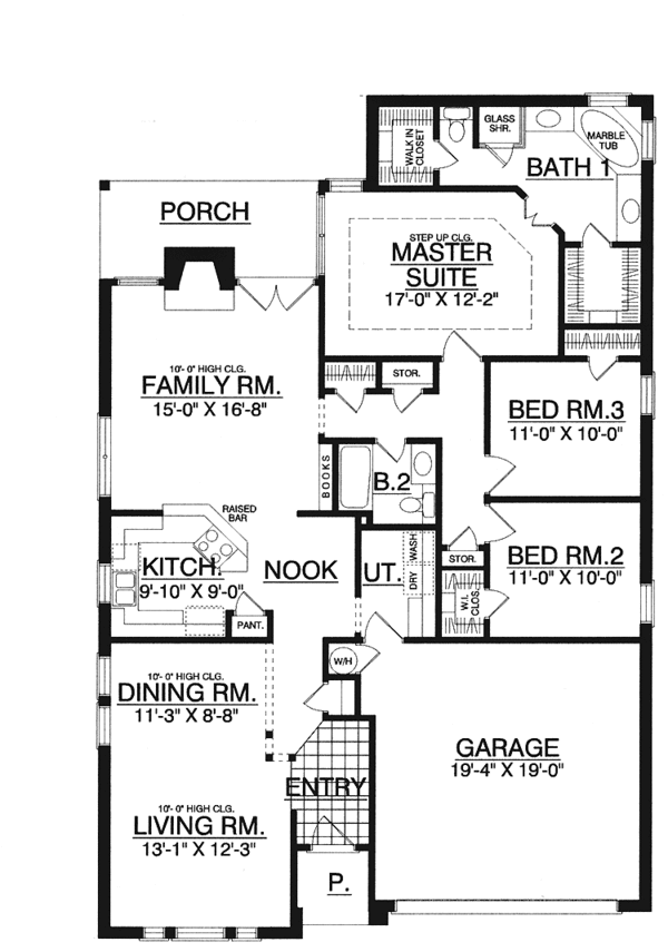 Dream House Plan - Traditional Floor Plan - Main Floor Plan #40-439