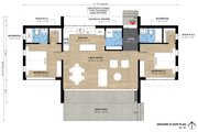 Modern Style House Plan - 2 Beds 2 Baths 991 Sq/Ft Plan #933-5 