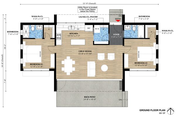 Modern Floor Plan - Main Floor Plan #933-5