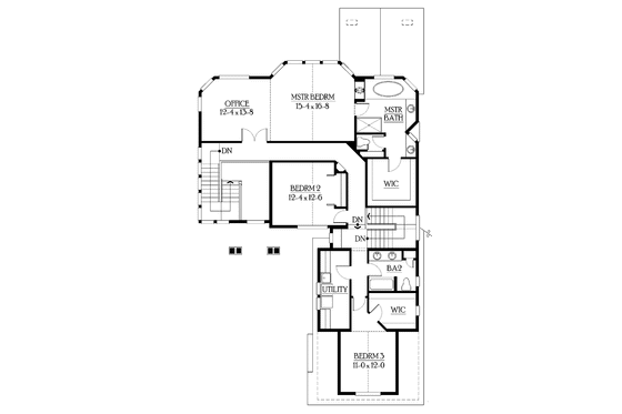 Floor Plan - Upper Floor for Craftsman House Plan #132-479 - 5 bed, 4.5 bath