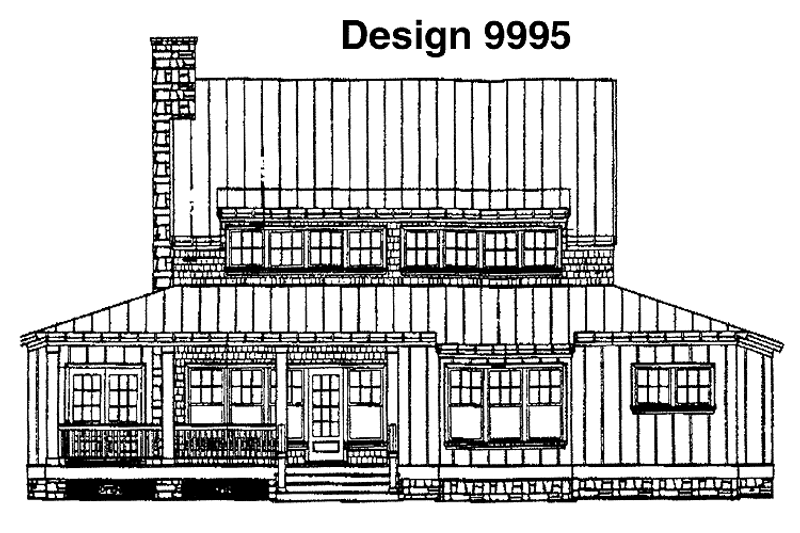 Dream House Plan - Exterior - Rear Elevation for Country House Plan #429-198 - 3 bed, 2 bath