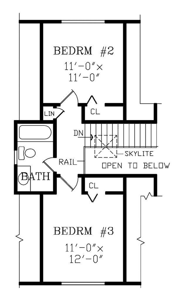 Home Plan - Log Floor Plan - Upper Floor Plan #314-211