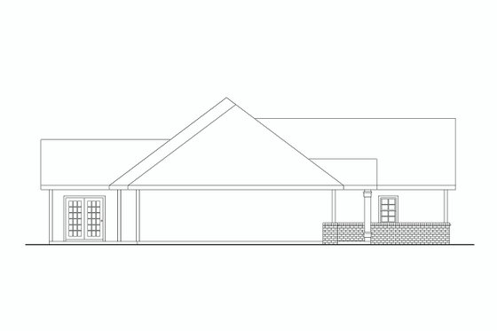 Exterior - Other Elevation for Ranch House Plan #124-270 - 3 bed, 2 bath
