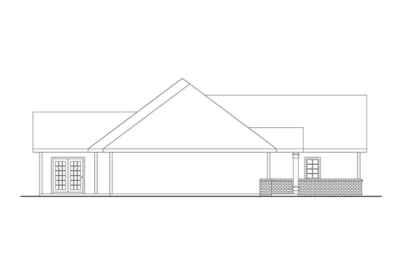 House Plan Design - Exterior - Other Elevation for Ranch House Plan #124-270 - 3 bed, 2 bath