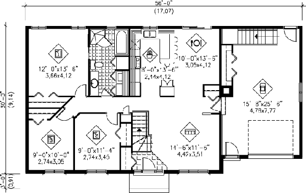Traditional Floor Plan - Main Floor Plan #25-4102