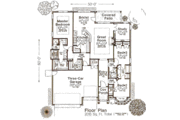 European Style House Plan - 3 Beds 2.5 Baths 2013 Sq/Ft Plan #310-978 