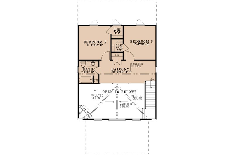 Architectural House Design - Floor Plan - Upper Floor for Beach House Plan #923-414 - 3 bed, 2.5 bath