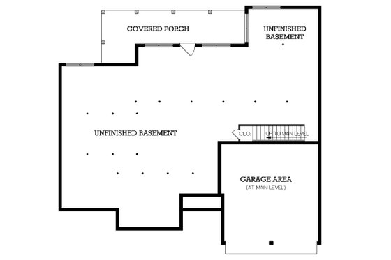 Floor Plan - Other Floor 1 for European House Plan #45-337 - 4 bed, 2 bath