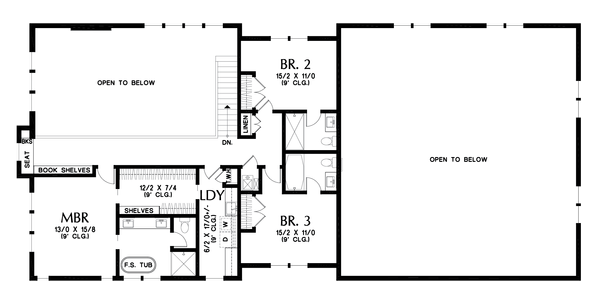 Home Plan - Country Floor Plan - Upper Floor Plan #48-1113