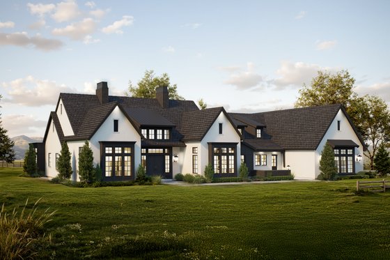 Exterior - Front Elevation 3 for Farmhouse House Plan #1114-92 - 2 bed, 2.5 bath