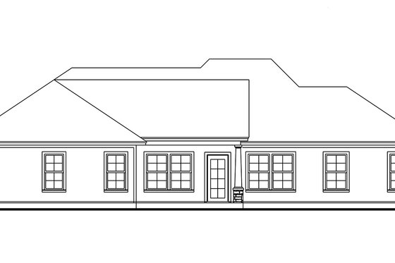 Exterior - Rear Elevation for Cottage House Plan #406-9661 - 3 bed, 2 bath