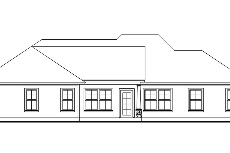 Dream House Plan - Exterior - Rear Elevation for Cottage House Plan #406-9661 - 3 bed, 2 bath