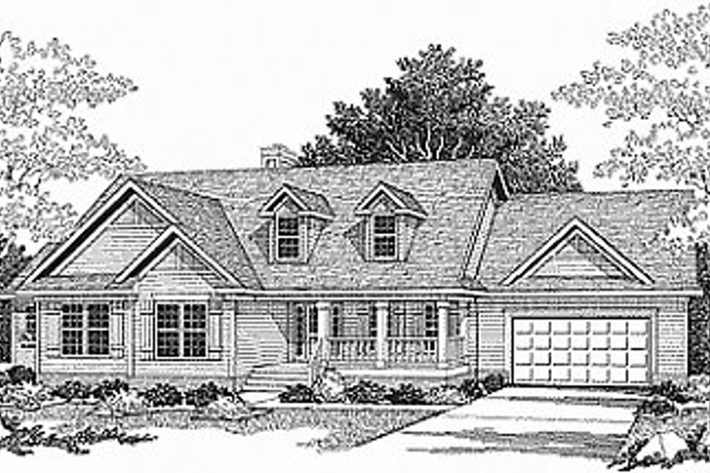 Architectural House Design - Traditional Exterior - Front Elevation Plan #70-286