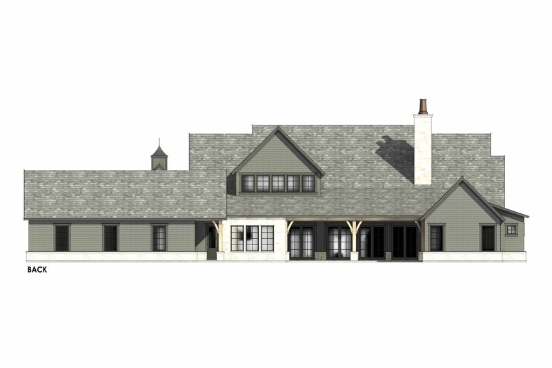 House Design - Exterior - Rear Elevation for European House Plan #1096-187 - 5 bed, 5.5 bath