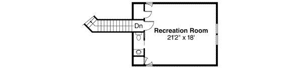 Ranch Floor Plan - Upper Floor Plan #124-391
