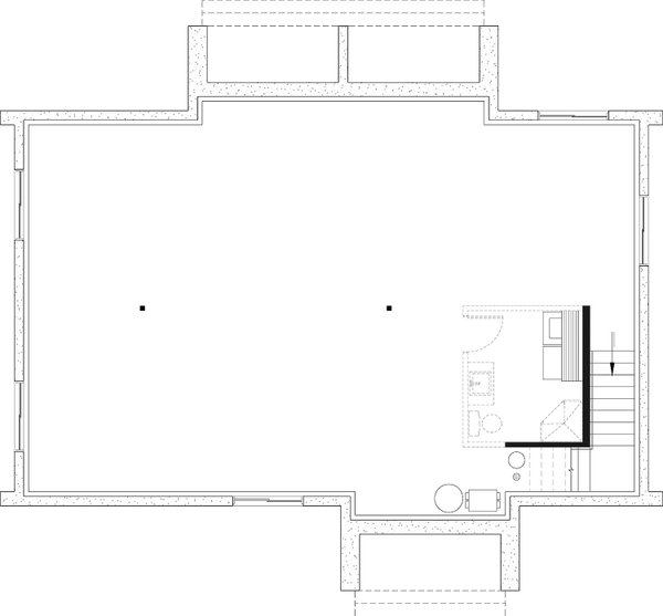 Architectural House Design - Modern Floor Plan - Lower Floor Plan #23-2886