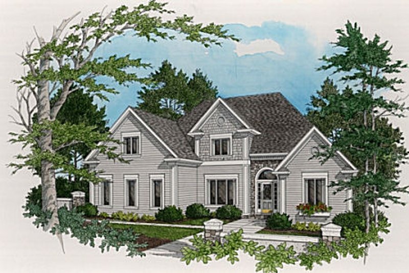 Dream House Plan - Traditional Exterior - Front Elevation Plan #56-210