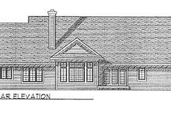 Exterior - Rear Elevation for Traditional House Plan #70-306 - 3 bed, 2 bath
