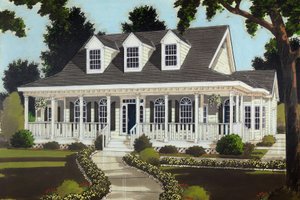 Colonial Exterior - Front Elevation Plan #3-254
