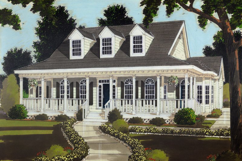 Home Plan - Colonial Exterior - Front Elevation Plan #3-254