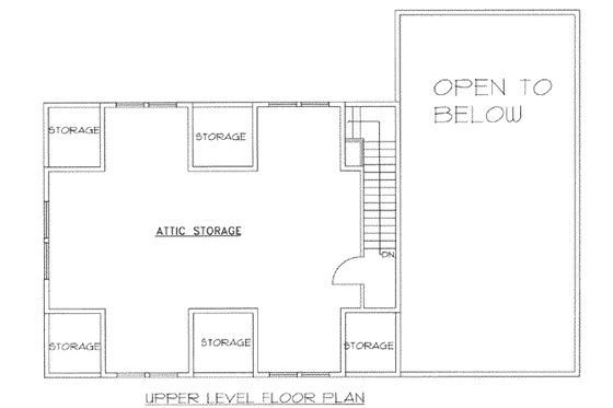 Floor Plan - Upper Floor for Traditional House Plan #117-482, 1 bath