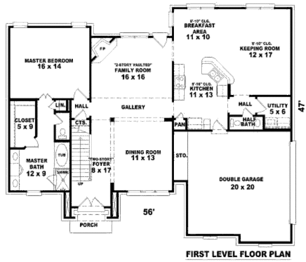 European Floor Plan - Main Floor Plan #81-13721