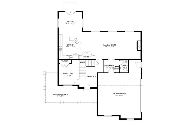 Dream House Plan - Farmhouse Floor Plan - Main Floor Plan #1060-209