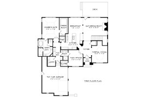 Floor Plan - Main Floor for European House Plan #413-883 - 5 bed, 4 bath
