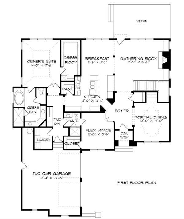 European Floor Plan - Main Floor Plan #413-883