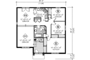 House Plan - 3 Beds 1 Baths 1312 Sq/Ft Plan #25-1009 