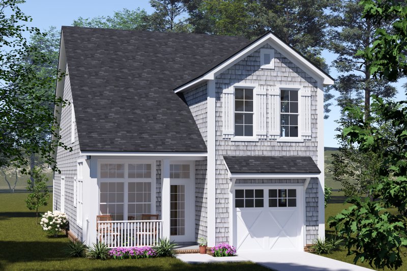 House Blueprint - Cottage Exterior - Front Elevation Plan #513-2383