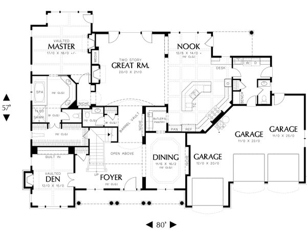 Country Floor Plan - Main Floor Plan #48-619