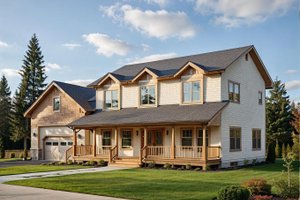 Country Exterior - Front Elevation Plan #117-343