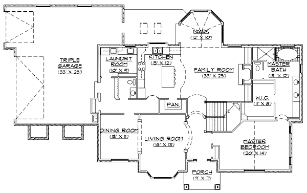 Home Plan - European Floor Plan - Main Floor Plan #5-202