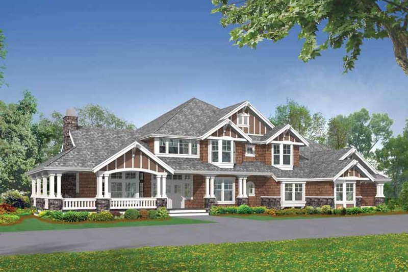 Dream House Plan - Craftsman Exterior - Front Elevation Plan #132-336