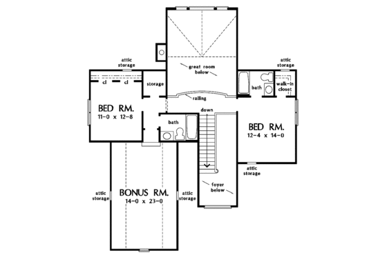 Floor Plan - Upper Floor for Country House Plan #929-757 - 4 bed, 4 bath
