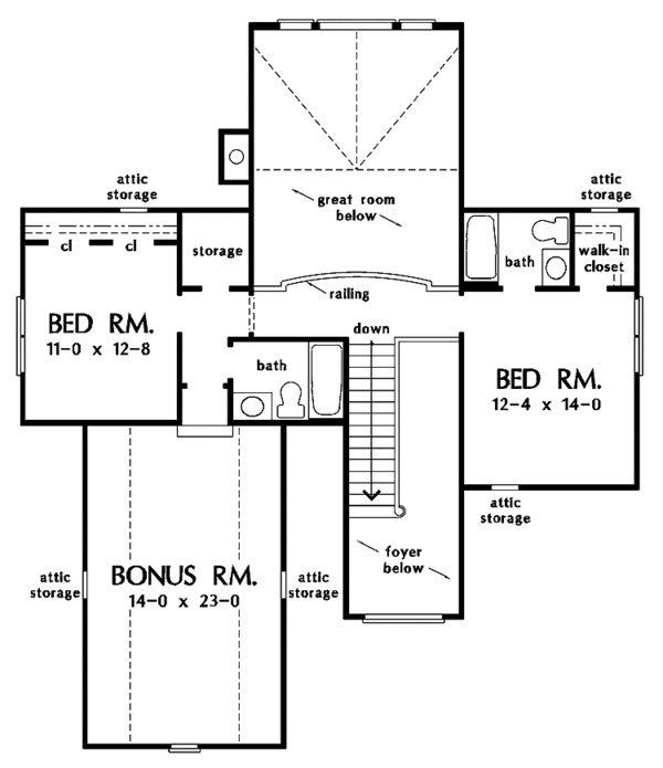 Country Floor Plan - Upper Floor Plan #929-757
