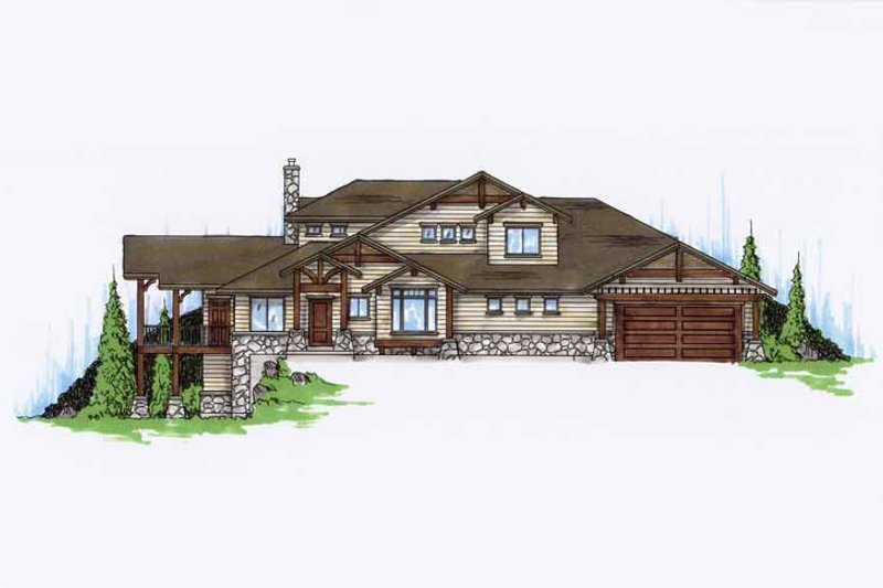 House Blueprint - Craftsman Exterior - Front Elevation Plan #945-114