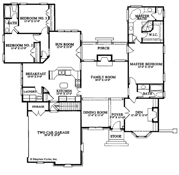 House Plan Design - Country Floor Plan - Main Floor Plan #429-79